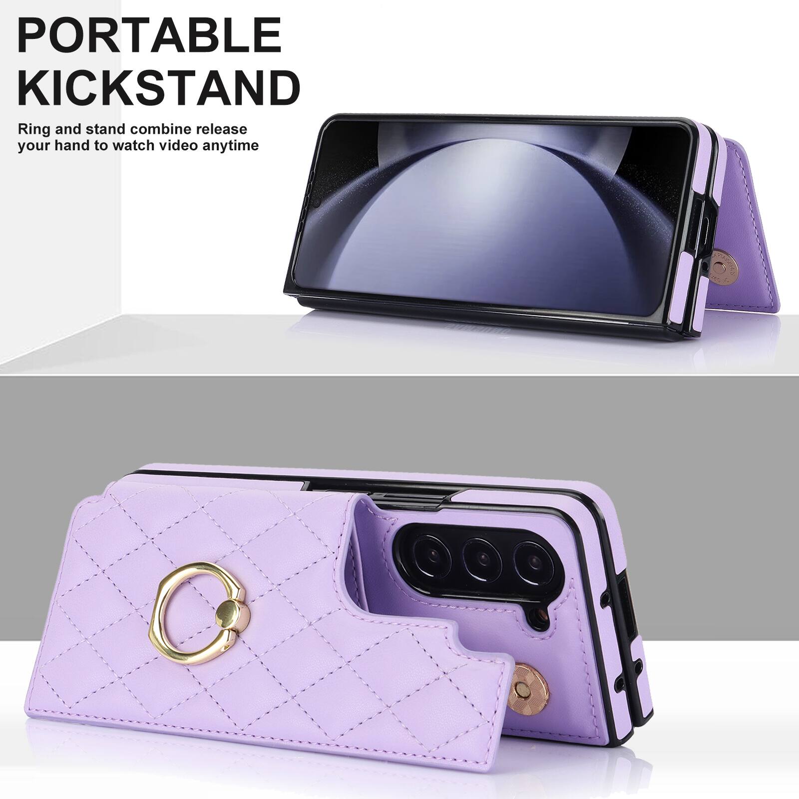 PORTABLE KICKSTAND

Ring and stand combine release your hand to watch video anytime