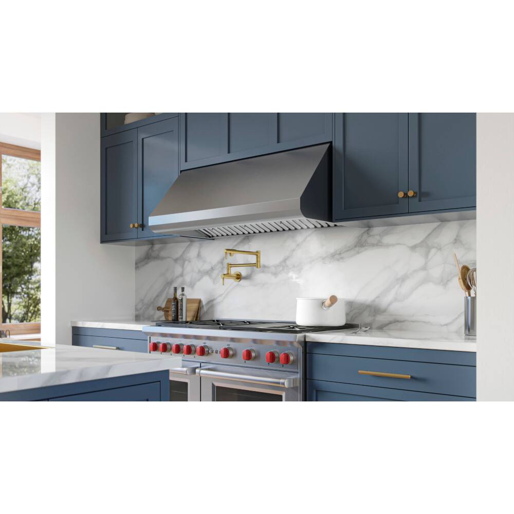 Alt View 8. Broan - Broan 1260 Max Blower 42-Inch Canopy Range Hood - Stainless Steel.