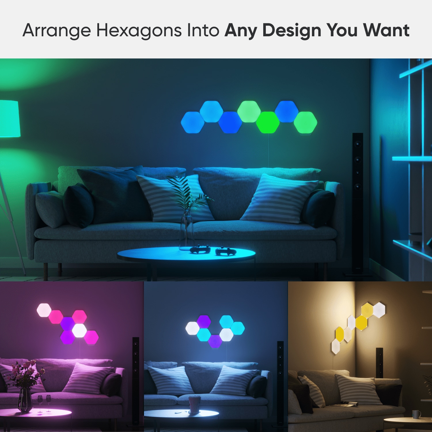 Arrange Hexagons Into Any Design You Want