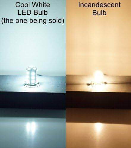 Cool White LED Bulb (the one being sold)  
Incandescent Bulb