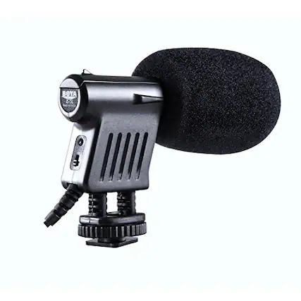 Front. BOYA - Boya BY-VM01 Unidirectional Camera Microphone for DSLRs Camcorders.