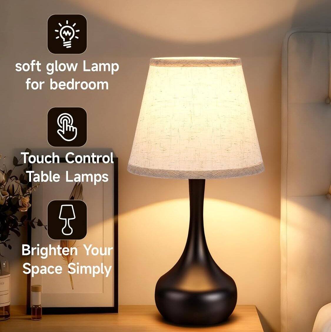 - soft glow Lamp for bedroom
- Touch Control Table Lamps
- Brighten Your Space Simply