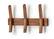 Left. TRINITY - DRAKESTONE Mid-Century Coat Rack w/ 3 Wooden Hooks Walnut - Walnut.