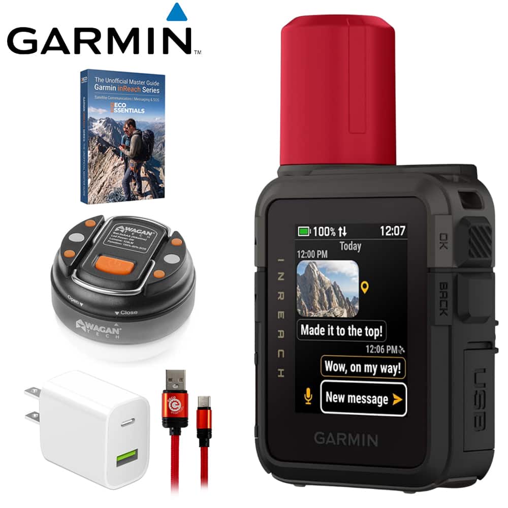 Garmin - inReach Mini 3 Plus Satellite Communicator w/ Deco Gear Master Guide Bundle - Black