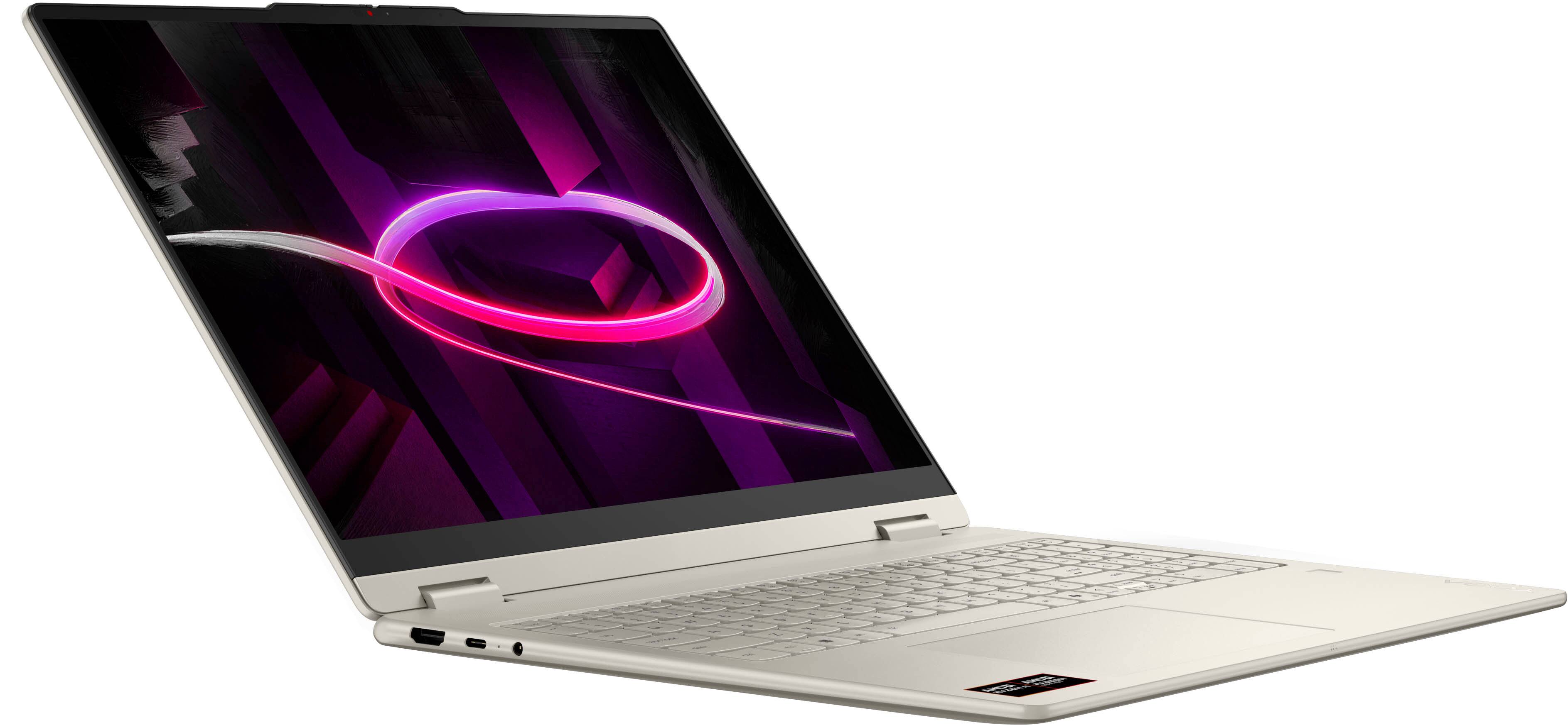 Alt View 7. Lenovo - Yoga 7a 2-in-1 - Copilot+ PC - 16" 2K OLED Touchscreen Laptop - AMD Ryzen AI 7 445 2026 - 24G Memory - 512GB SSD - Seashell.