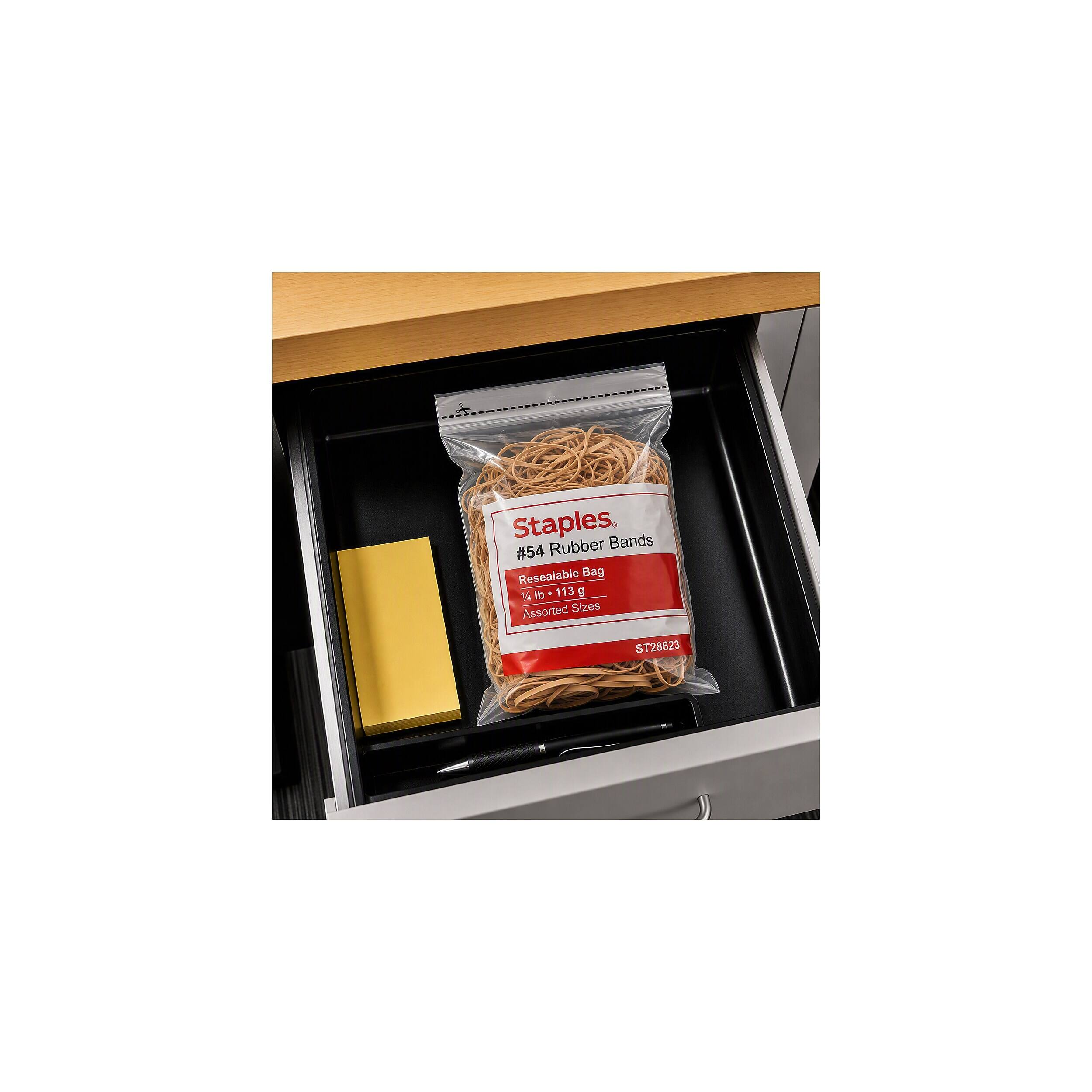 Staples, Rubber Bands #54 Resealable Bag 1/4 lb 113 g Assorted Sizes ST28623