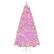 Front. Costway - 7 FT Flocked Artificial Christmas Tree Hinged with 500 LED Lights 1200 Branch Tips - Pink.