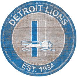 Fan Creations - Detroit Lions 24'' Round Heritage Logo Sign - Multicolor