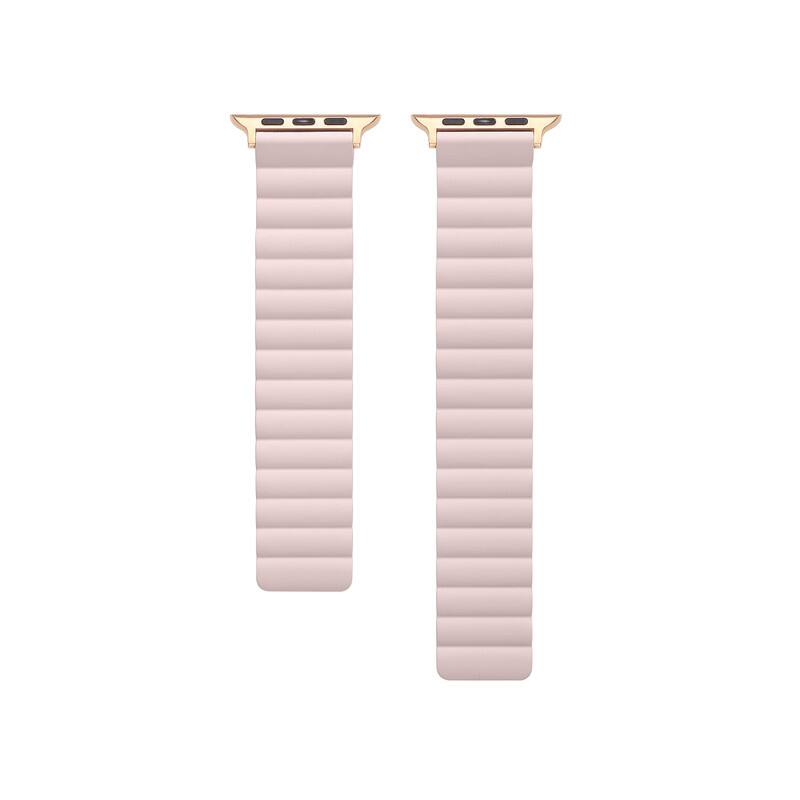 Left. Posh Tech - Magnetic Silicone Band for Apple Watch - Pink.