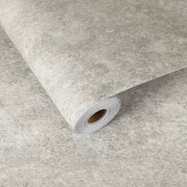 Unique Bargains - 31.5x197 Concrete Wallpaper, Cement Contact Paper, Vinyl Stained Matte Stripe Textured Adhesive for Kitchen & Bathroom - Stripe Blue Grey
