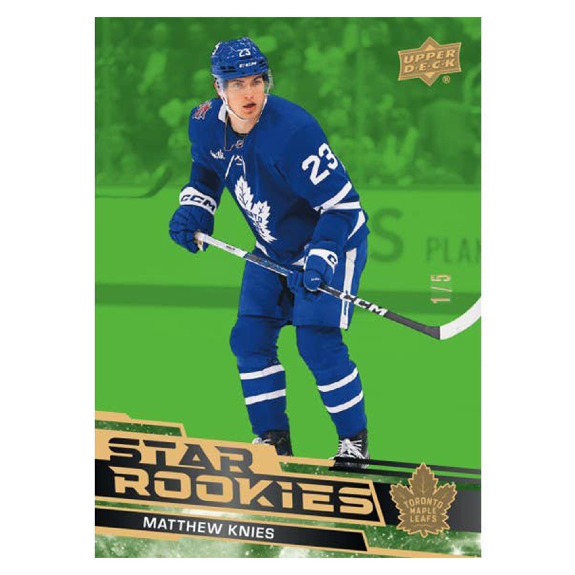 23 UPPER D.E.C.K CCM 23 S PLAYS 1/5 CM STAR ROOKIES TORONTO MAPLE LEAFS MATTHEW KNIES