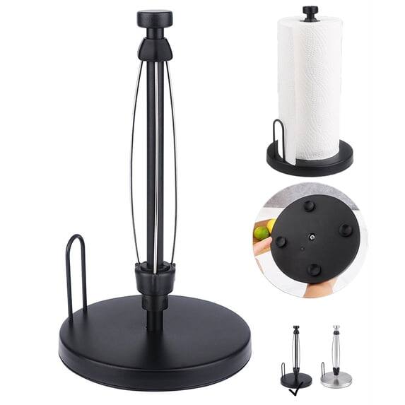 Front. Ocalpur - Ocalpur Metal Paper Towel Holder, Non-Slip Base Countertop Stand, One-Handed Operation, Silver.