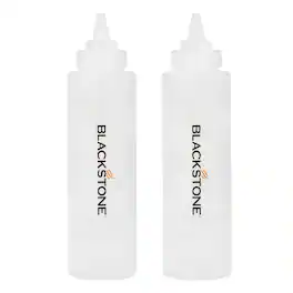 Blackstone - 2-Pack 32oz Plastic Squeeze Bottles with Lockable Lids - Clear