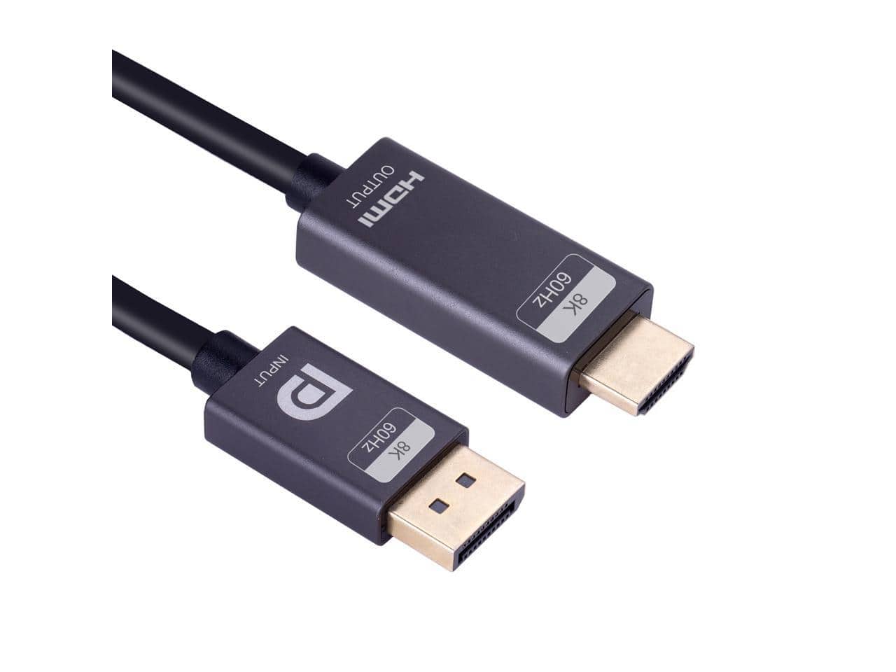 Nippon Labs - 20DP14-HDMI21-10MM DP1.4 to HDMI 2.1 10FT Cable - 8K@60Hz, HDR, Gold Plated