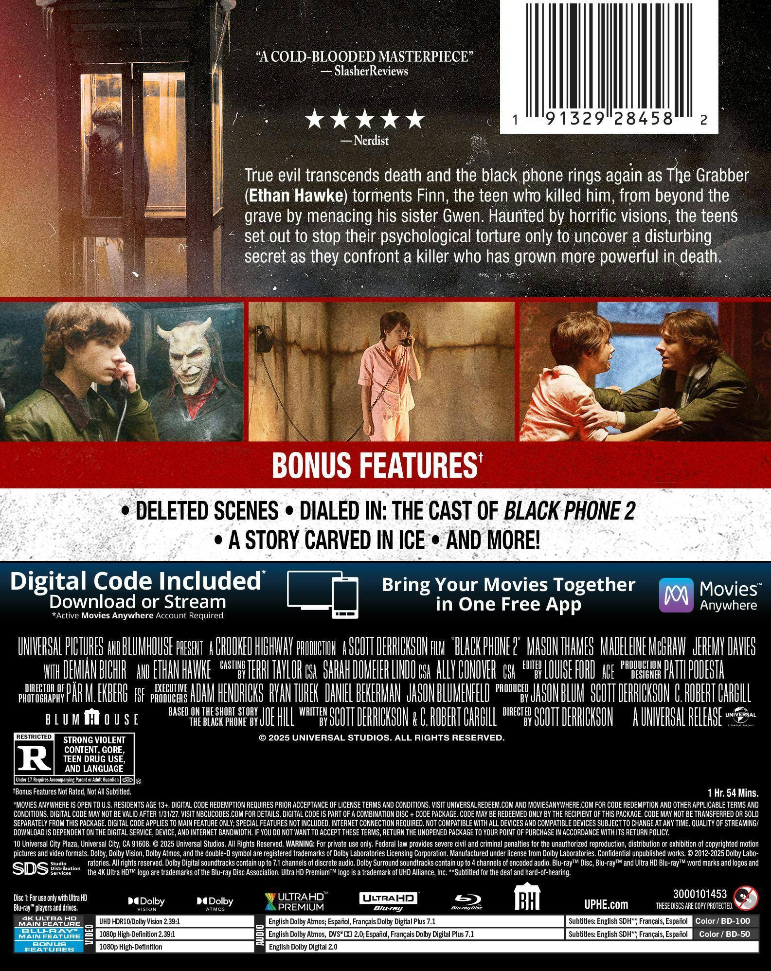Back. Black Phone 2 (Limited Edition 4K Ultra HD Steelbook + Blu-ray) [UHD].