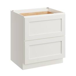 Boyel Living - 30 Inch 2 Drawer Base Cabinet with Soft Close Drawers - White Shaker