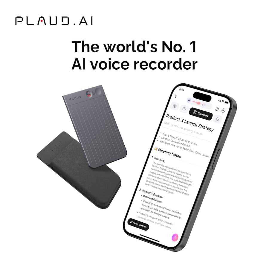 PLAUD Note Smart AI Voice/Audio Recorder Black PLD-64G-BL PLAUD Note Smart AI Voice/Audio Recorder Black PLD-64G-BL
