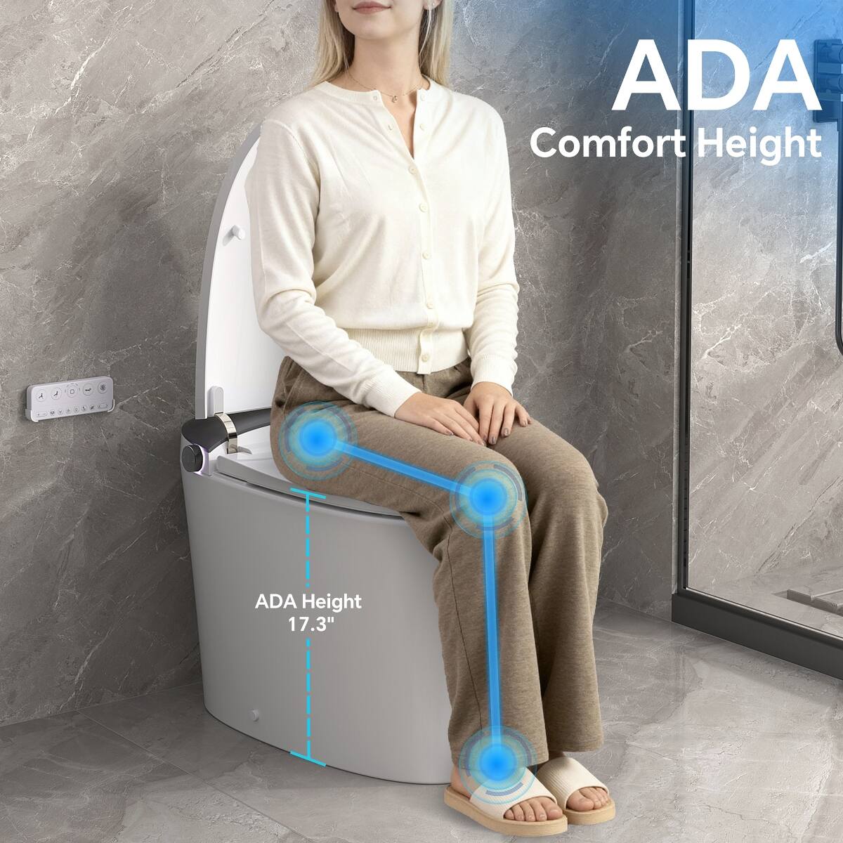 ADA Comfort Height  
ADA Height 17.3"