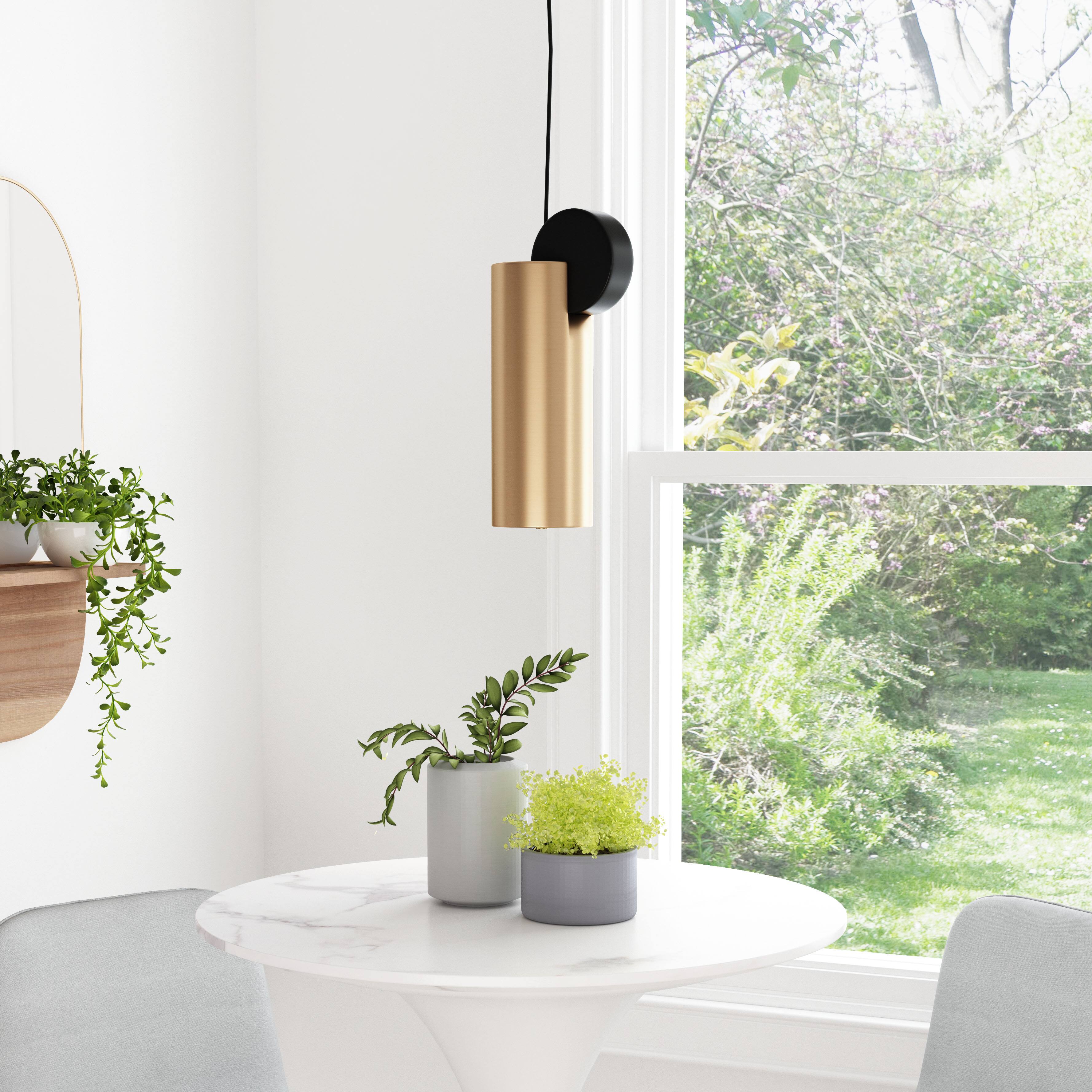 Angle. Hivvago - Martiza Ceiling Lamp Gold & Black - Gold & Black.