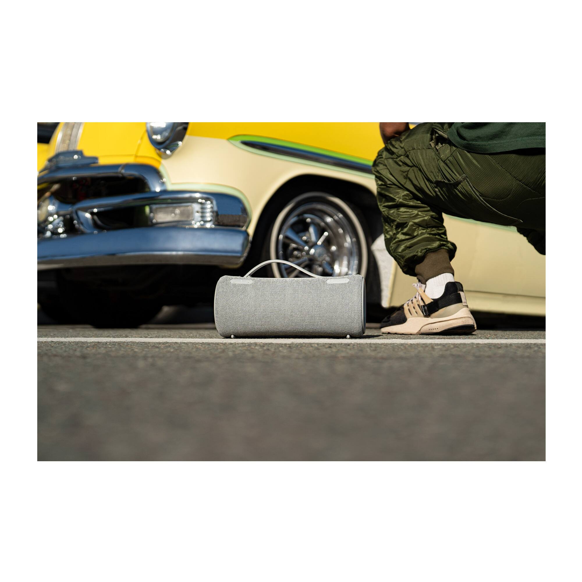 Left. Sony - Sony SRS-XG300 X-Series Wireless Portable-Bluetooth Party-Speaker Bundle - White.