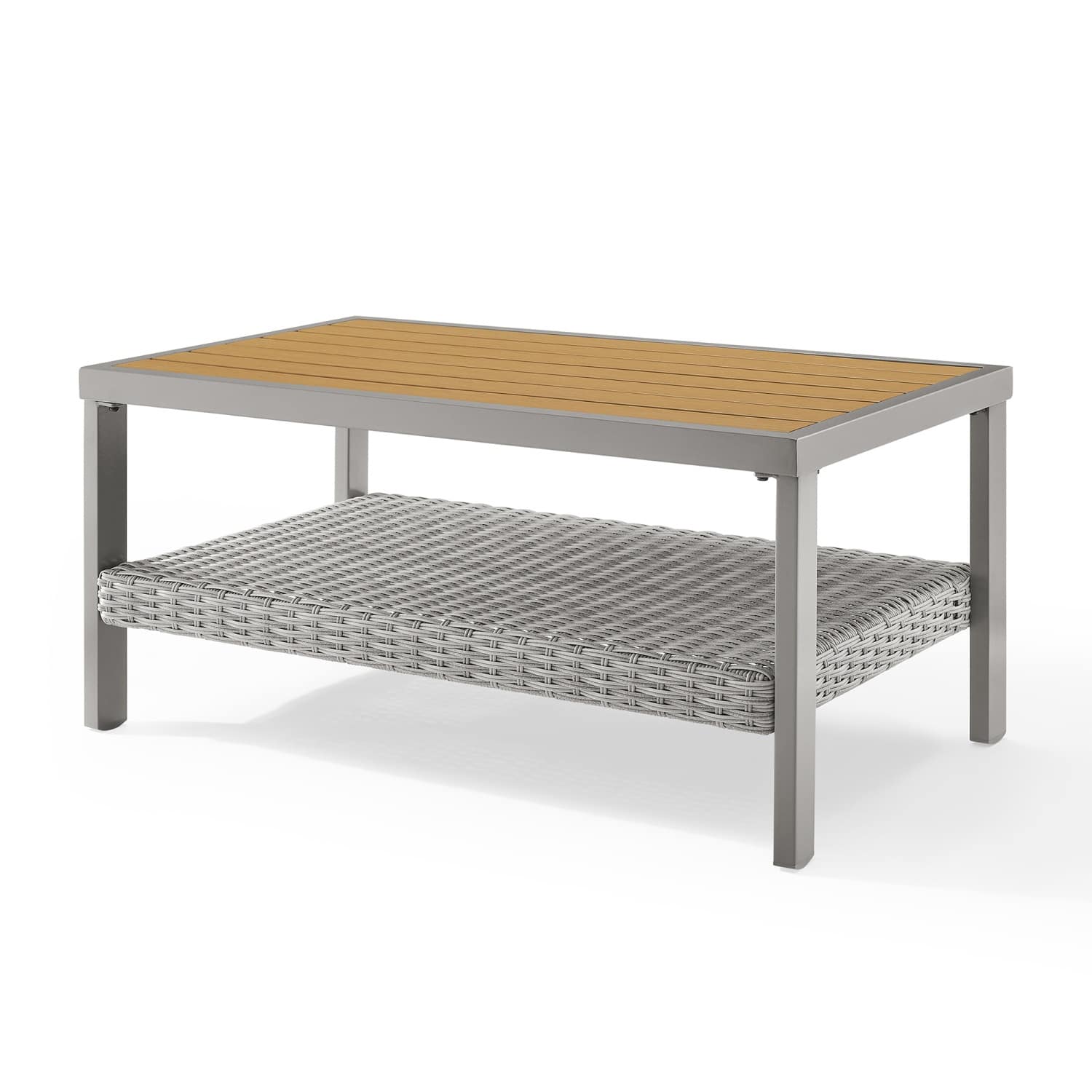 Songmics Home - Patio Coffee Table with Storage - Gray
