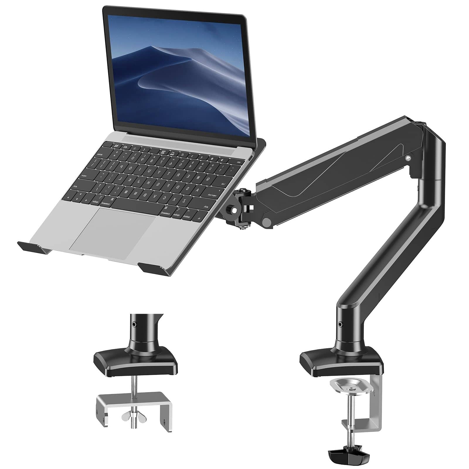 PO3TICJUNKI3 - Laptop Stand Desk Mount 1 Function Gas Spring Arm Fits Max 17 Notebook And 32 Computer Screen Monitor With - Default