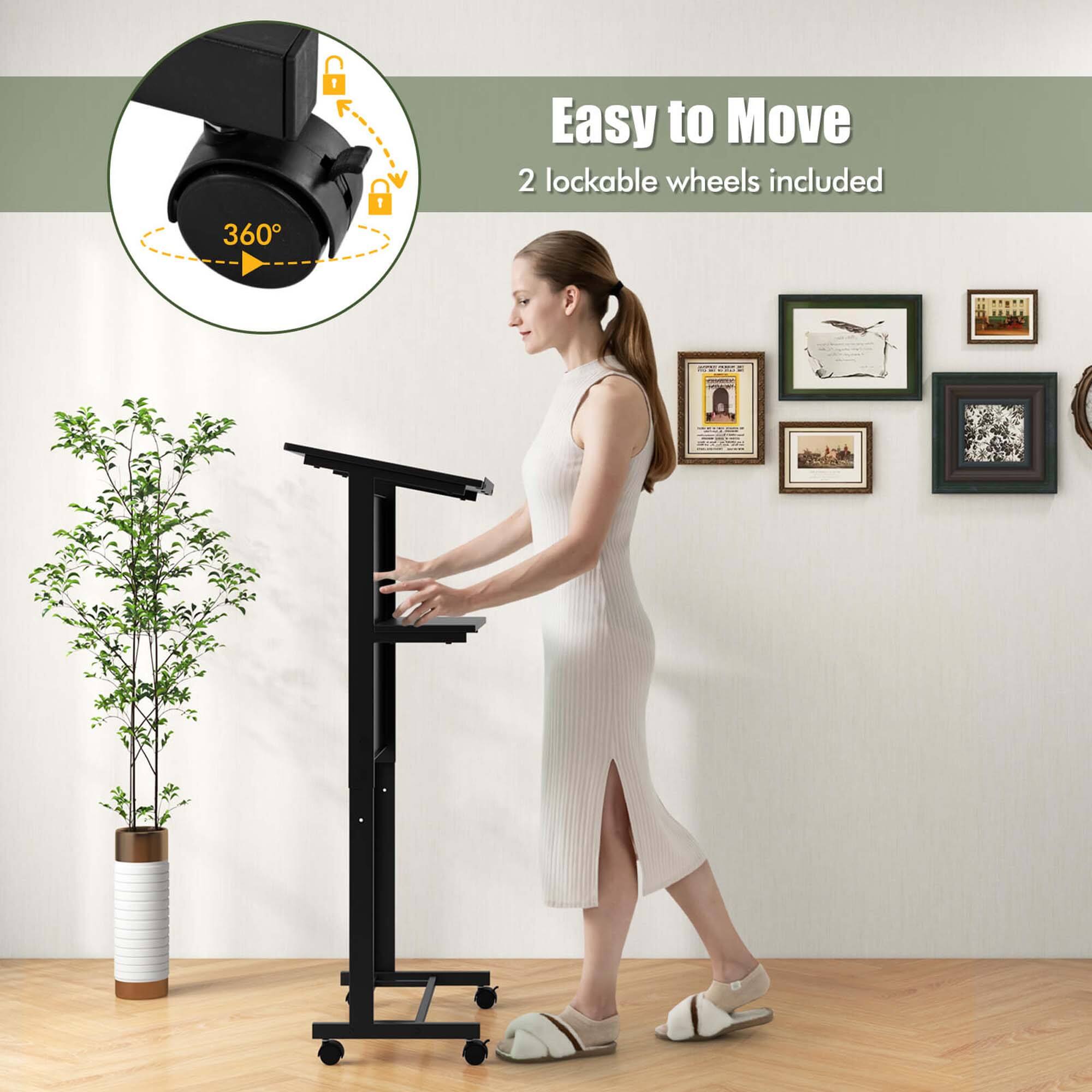 360°

Easy to Move
2 lockable wheels included