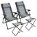 Left. Costway - 4PCS Patio Folding Dining Chair Ottoman Set Recliner Adjustable Gray - Grey.