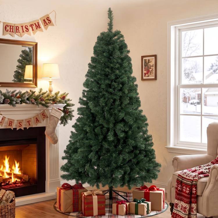 PULUZ 6 ft Artificial Christmas Tree, Norway Spruce Tree, Hinged Xmas ...