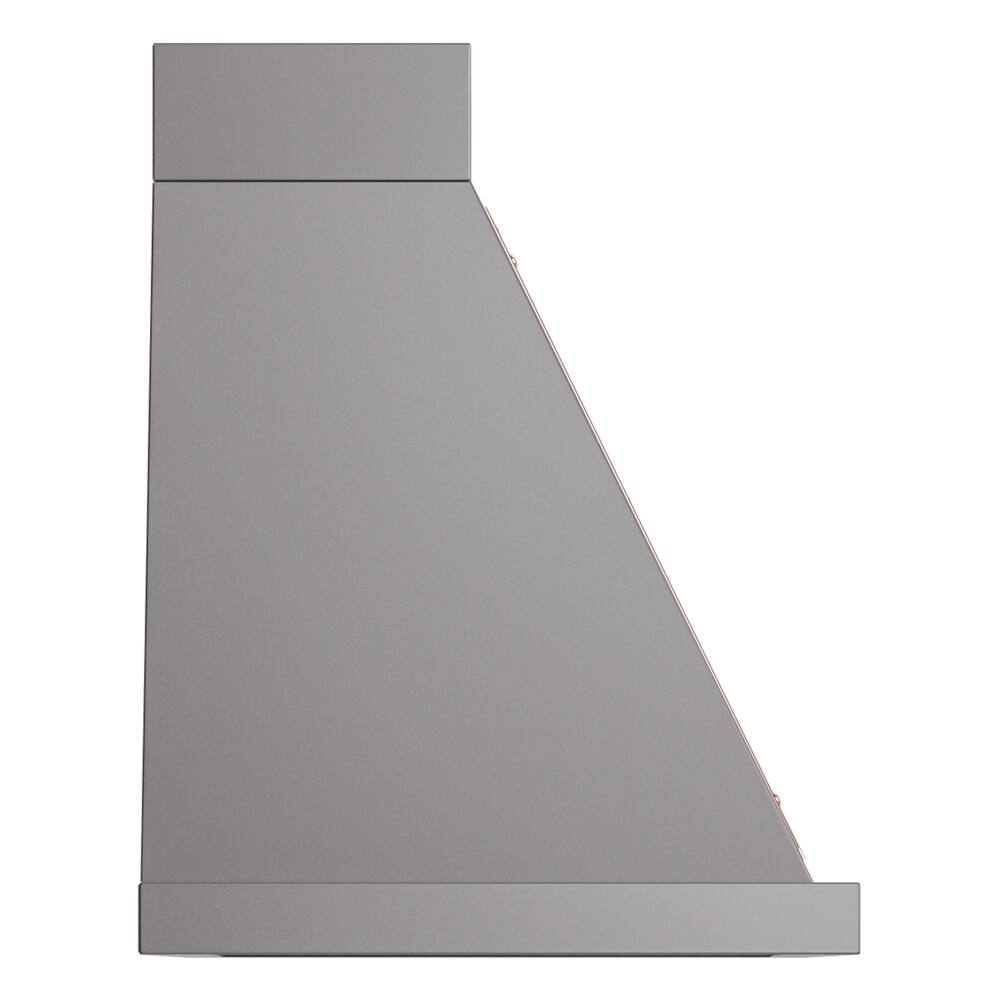 Alt View 3. ILVE - ILVE Nostalgie II Series 30 in. Noblesse Wall Mount Range Hood with 600 CFM (Copper Trim) - Graphite Matte.