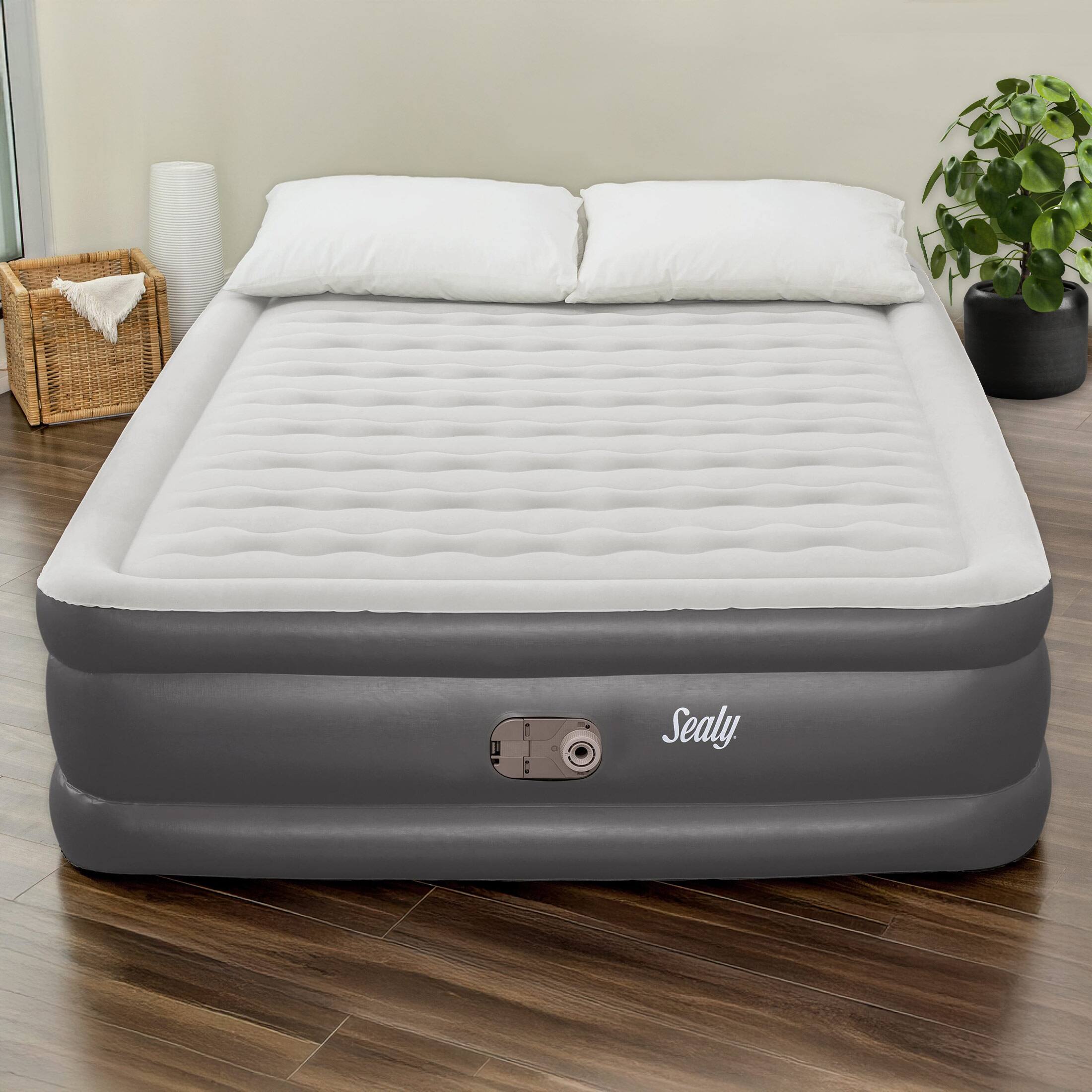 Alt View 1. Sealy - Sealy Tritech Queen 20" Air Mattress Bed 2 Person with Built-In AC Pump, 2 Pack - Gray / Dark Gray.