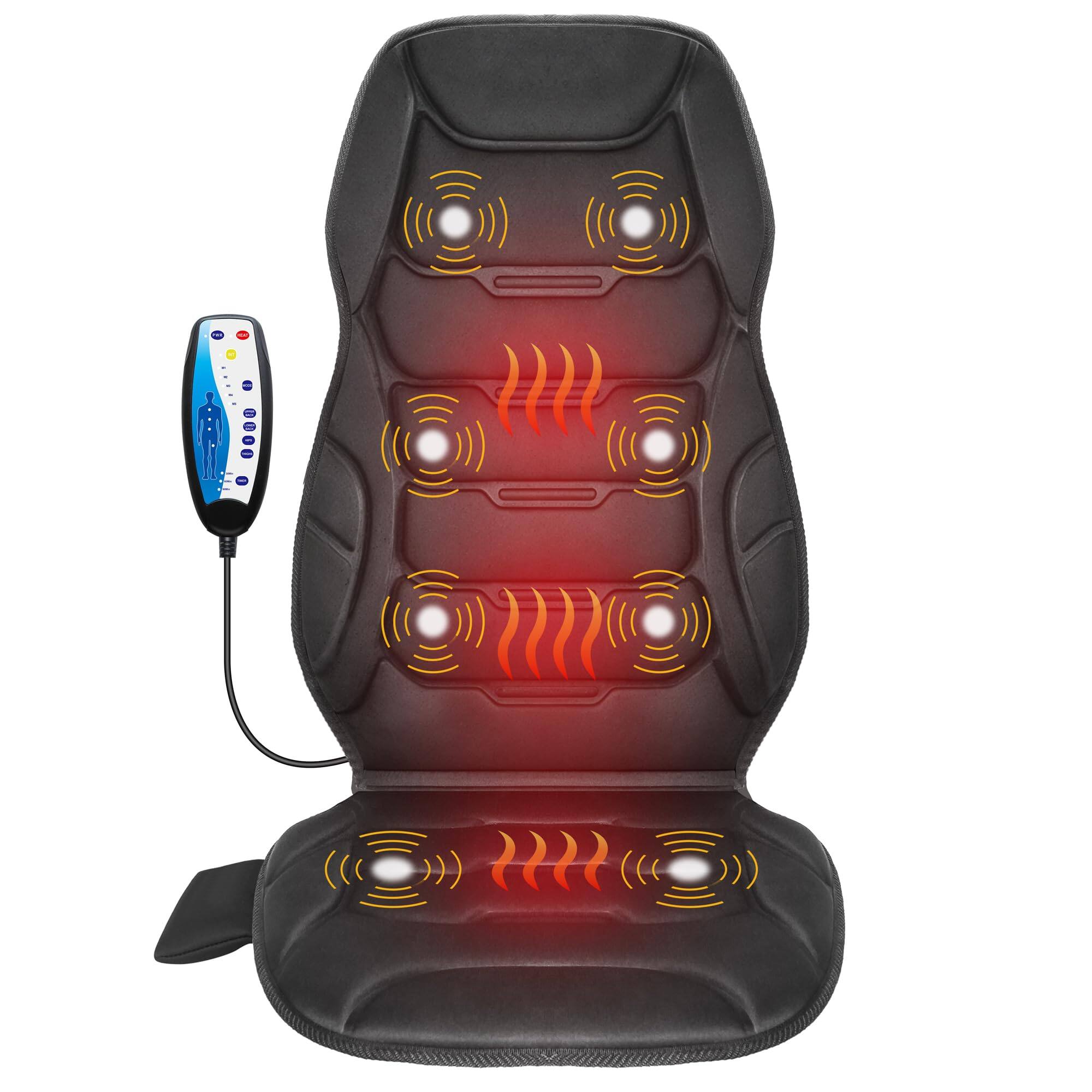 Front. Live At Space - 8-Node Heated Vibration Seat Cushion, 5 Modes Timer, Office/Home Chair Pad Gift - 642146669729.