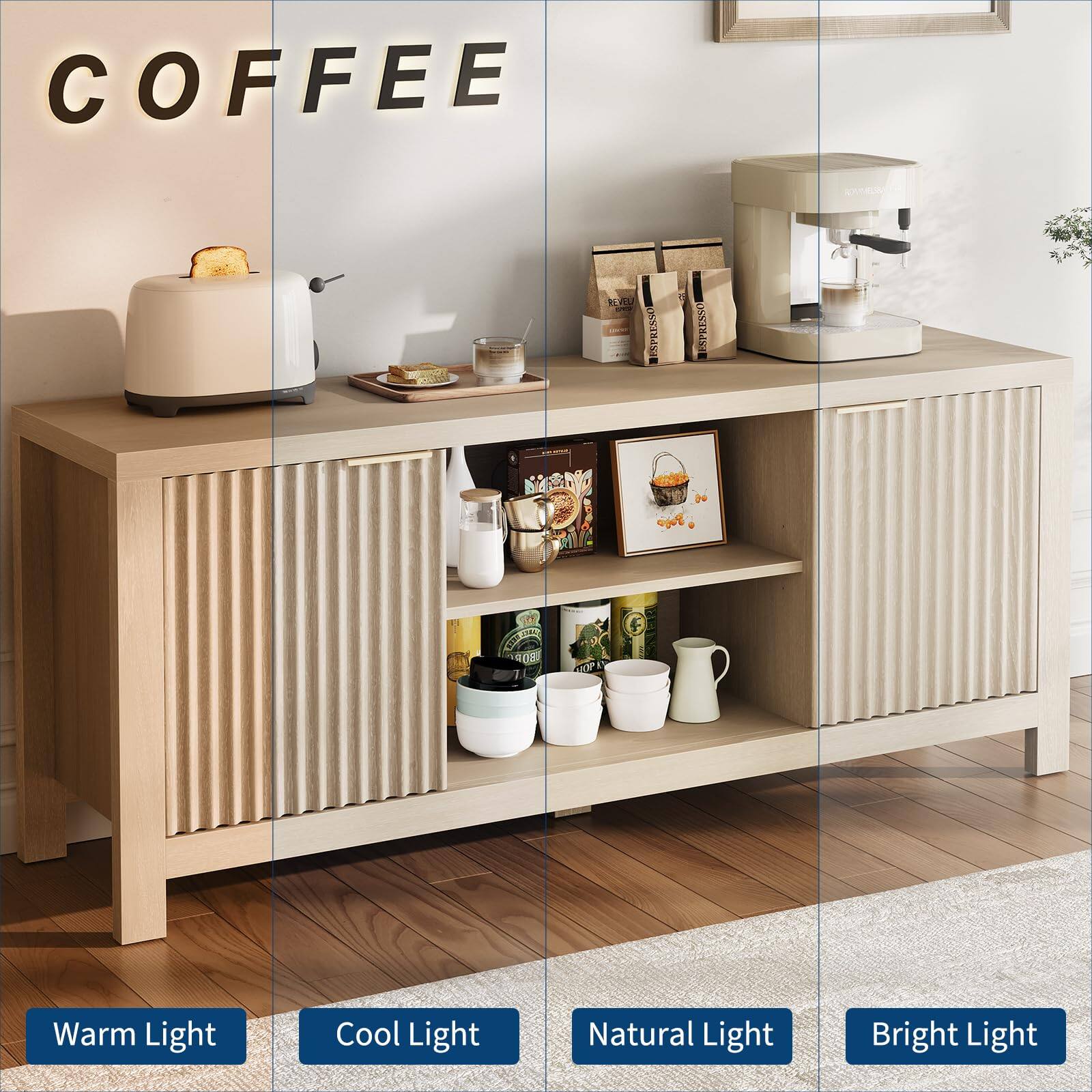 COFFEE

Warm Light  
Cool Light  
Natural Light  
Bright Light