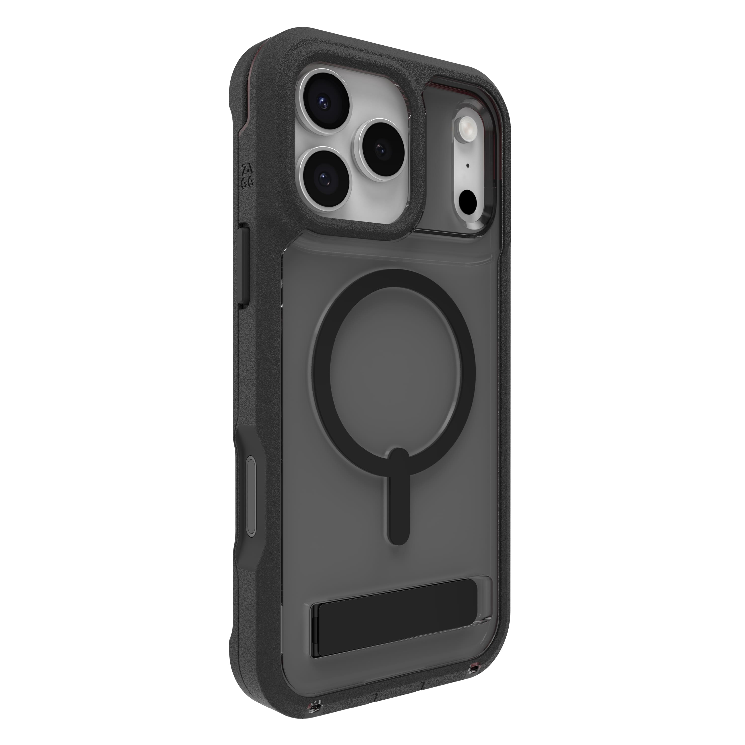 Alt View 12. ZAGG - Rainier Snap with Kickstand for Apple iPhone 17 Pro Max - Smoke Black.
