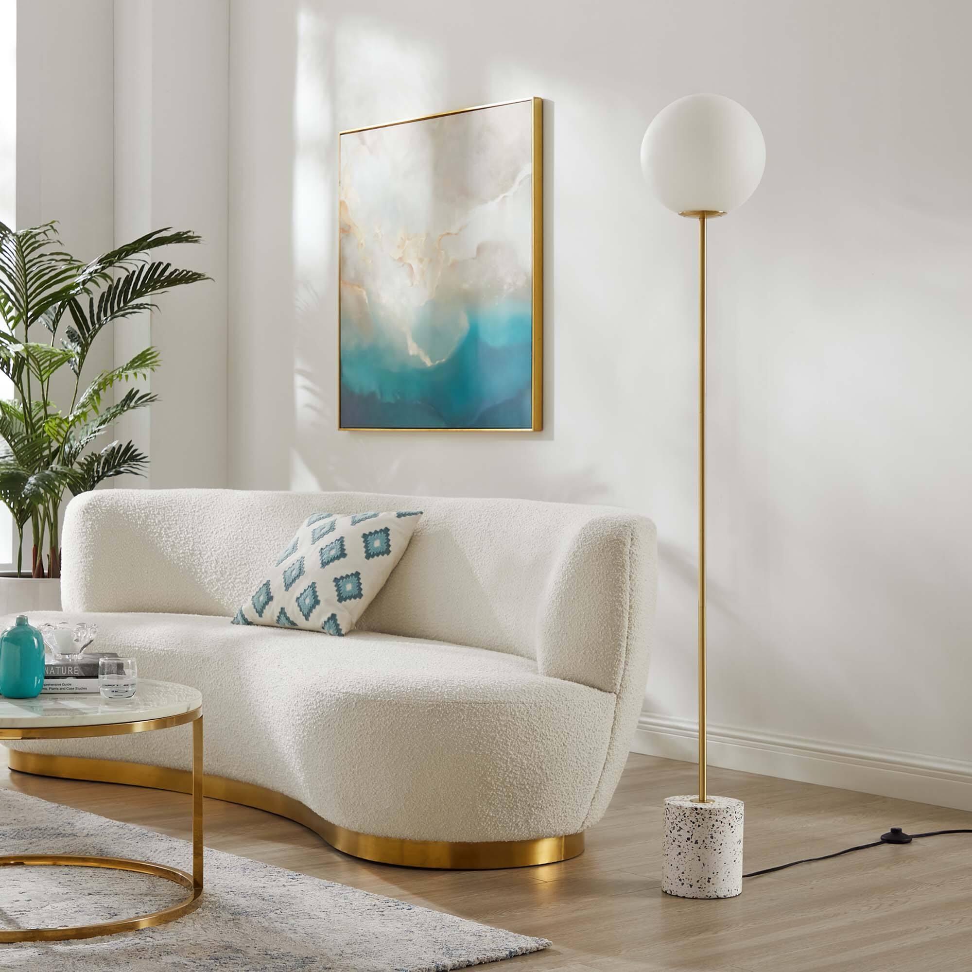 Alt View 1. Modway - Logic Terrazzo Floor Lamp by Modway - White.