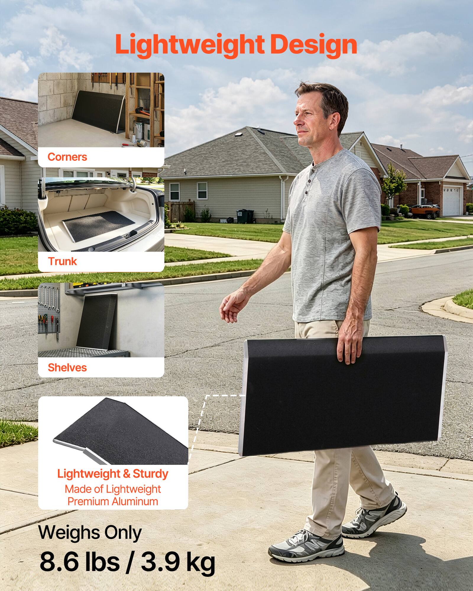 Lightweight Design

Corners

Trunk

Shelves

Lightweight & Sturdy
Made of Lightweight Premium Aluminum

Weighs Only 8.6 lbs / 3.9 kg