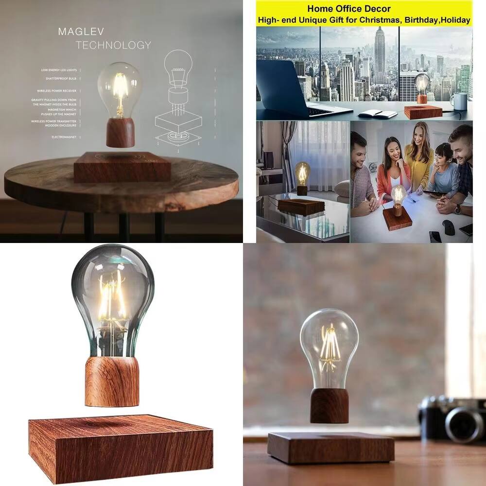 MAGLEV TECHNOLOGY

Home Office Decor  
High-end Unique Gift for Christmas, Birthday, Holiday

- LOW ENERGY LED BULB
- SHATTERPROOF GLASS
- WIRELESS POWER RECEIVER
- GRAVITY PULLING DOWN FROM MAGNETIC BRUSH
- WIRELESS POWER TRANSMITTED
- WOODEN ENCLOSURE
- ELECTROMAGNETIC