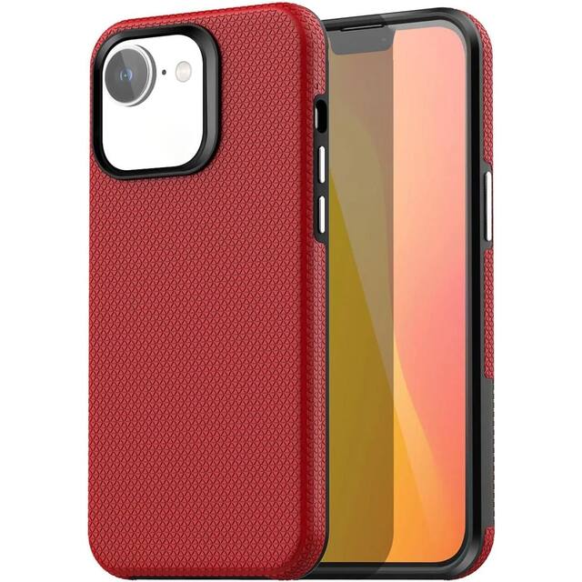 Entronix - Rugged iPhone 16E Case - Shockproof, Anti-Slip Cover for Ultimate Protection - Red