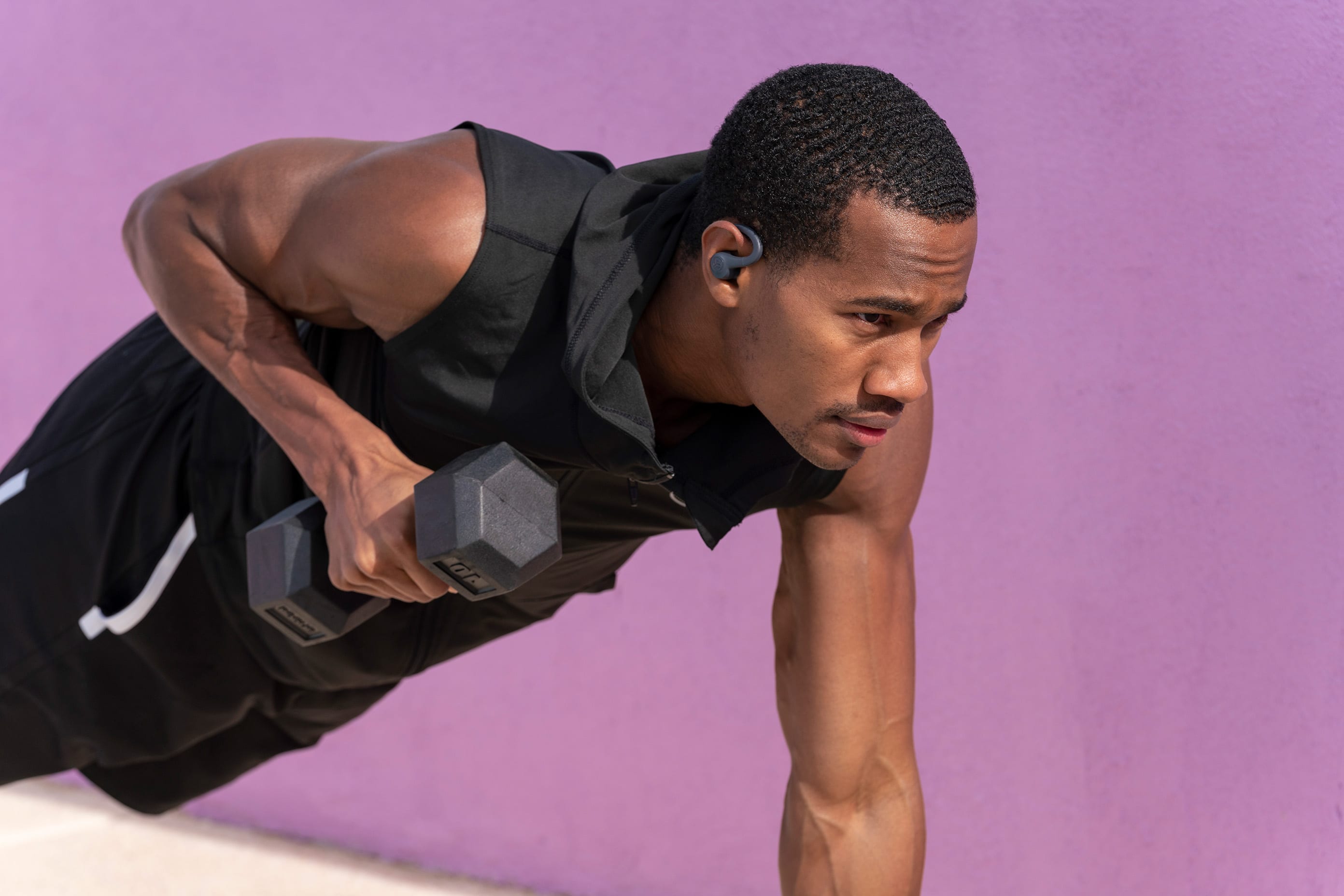 Alt View 15. JLab - Go Air Sport True Wireless Earbuds - Graphite.