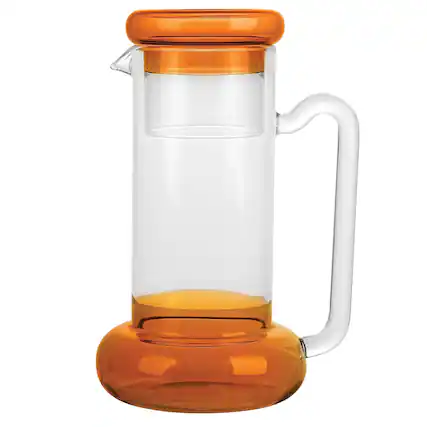 Front. Jay Import - Amber Borosilicate Pitcher Set 31.11 OZ. - Amber.