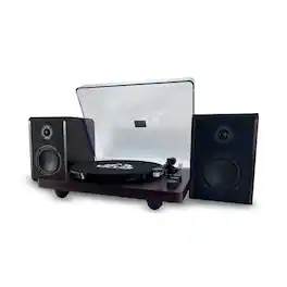 Victor Audio - Victor Lincoln Record Player with Stereo Speakers - Black