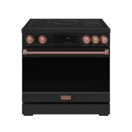 Gordon Ramsay Series by Thor Kitchen 6.0 Cu. Ft Freestanding Induction Range with Rose Gold Hardware - Matte Black