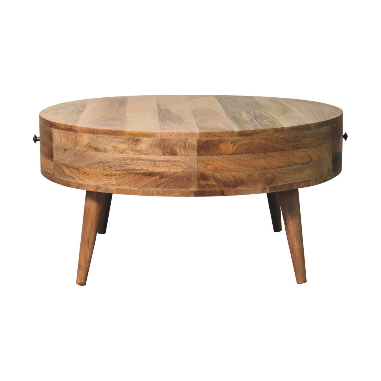 Angle. Artisan Furniture - Odyssey Oak-ish Coffee Table - Brown.