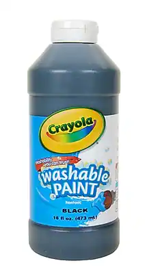 Crayola Washable Paint
Non-Toxic
Black
16 fl oz. (473 mL)
