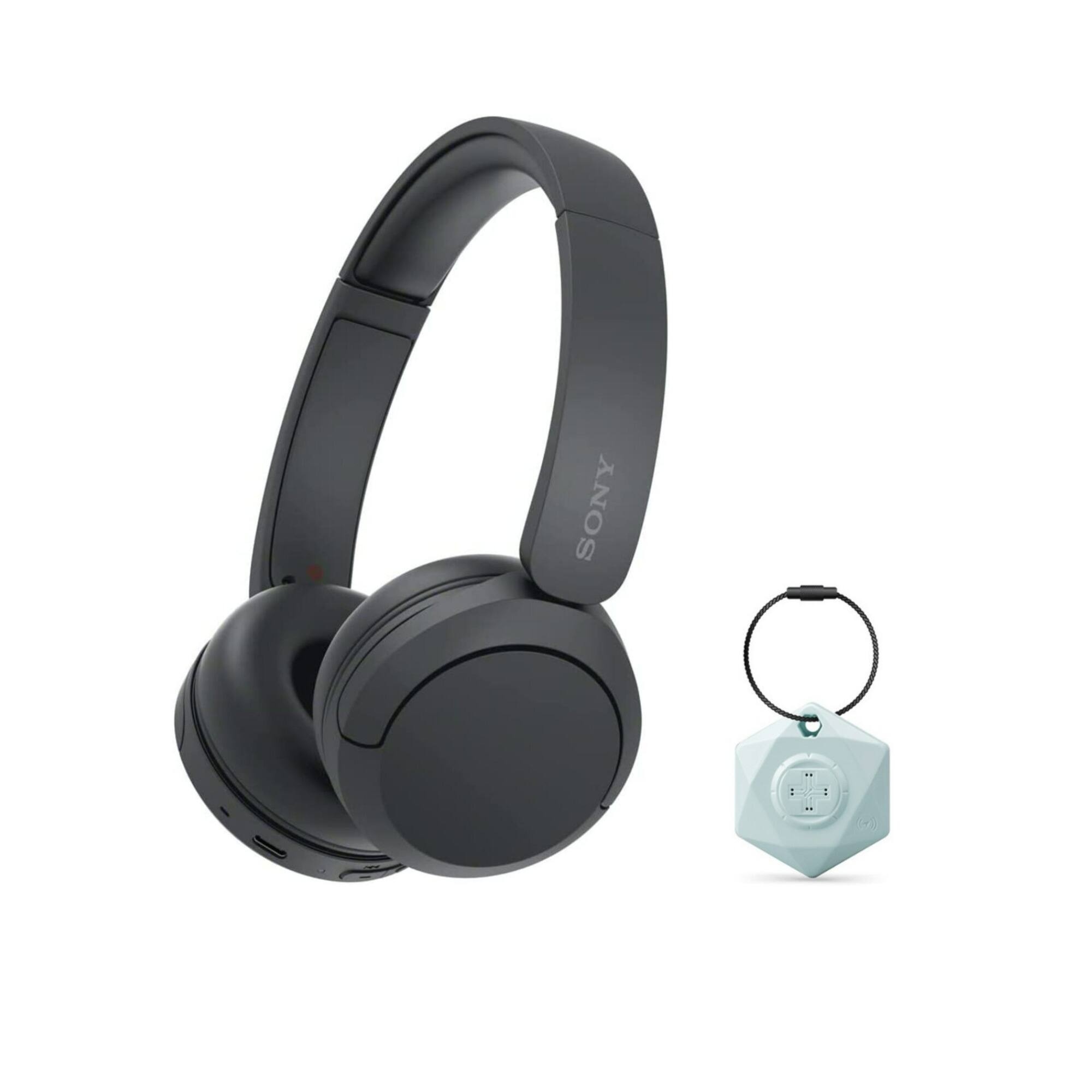 Sony - WH-CH520 Wireless Bluetooth On-Ear Headset with Locator Keychain - Black