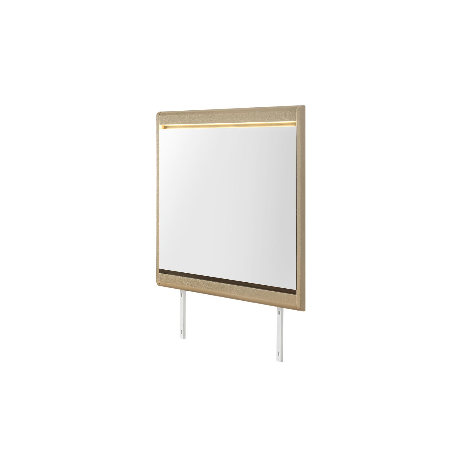Angle. Global Furniture USA - Genesis Gold Mirror With Led - Gold.