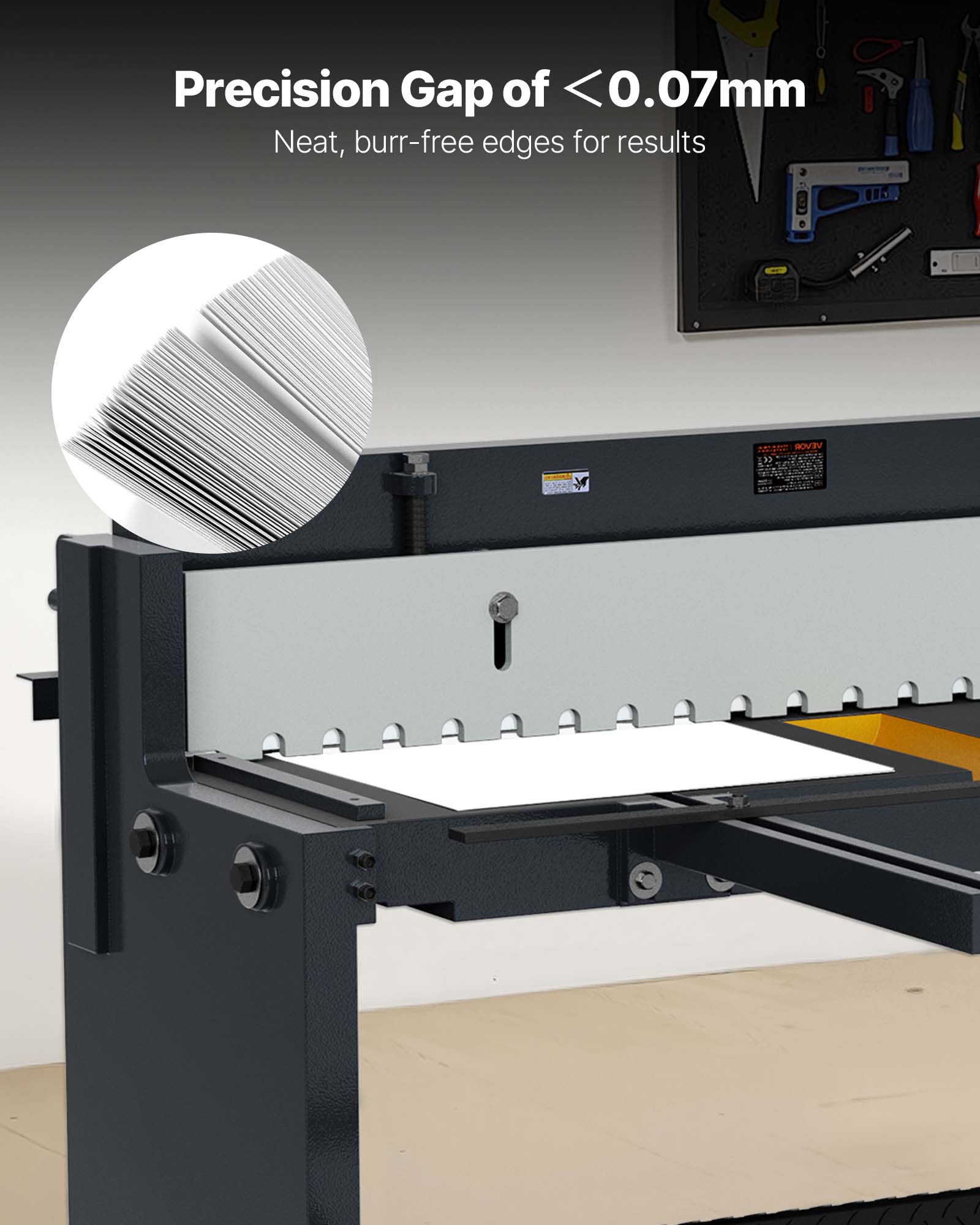 Precision Gap of <0.07mm  
Neat, burr-free edges for results