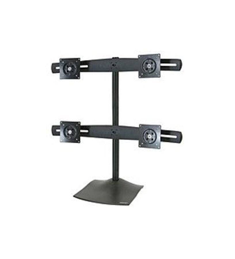 Ergotron - DS100 Series 33-324-200 Quad-Monitor Desk Stand - Steel - Black