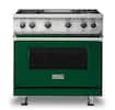 Front. Viking - 5-Series Gas Sealed Burner Range - Ivy.