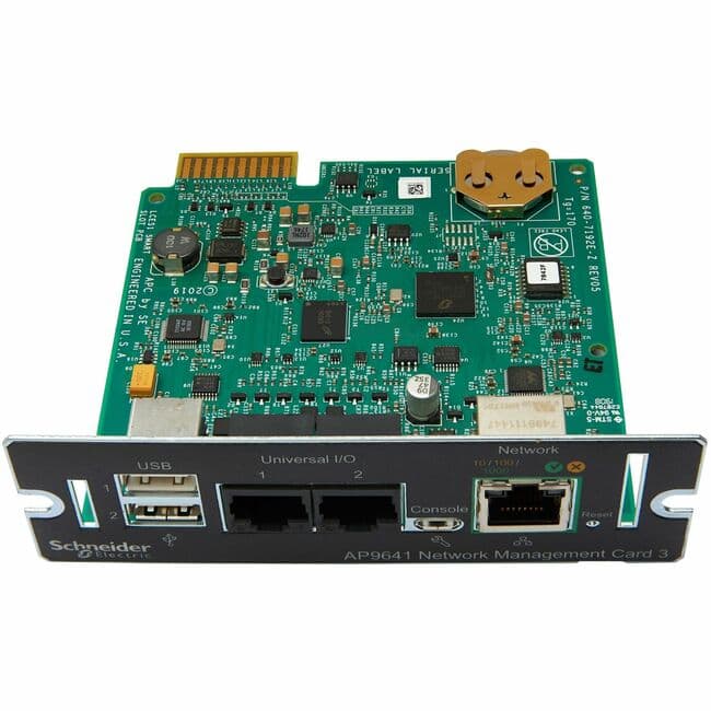 APC - Device monitoring and management, Network Management Cards, NMC3 with Environmental Monitoring, secure remote UPS - Black